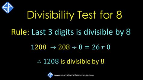 divisibility test for 8.